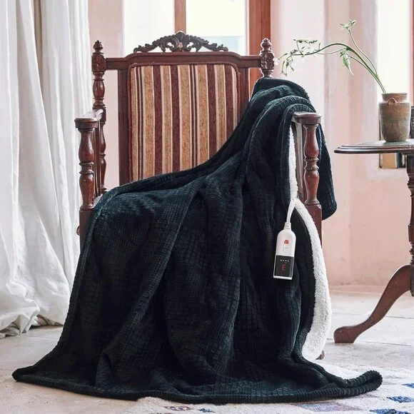 Heated Blanket Electric Blanket Throw 50''X60''-Heating Blanket with 9 Heat Sett - Picture 2 of 7